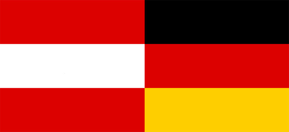 Austria and Germany flags